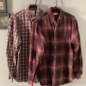 Men’s 2 flannel bundle. Large